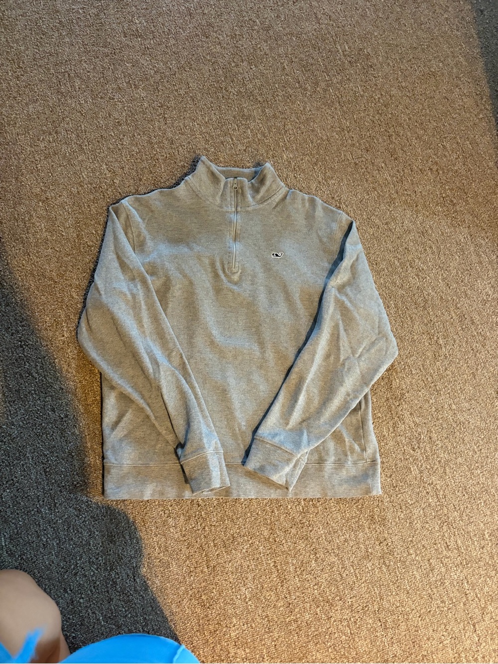 Vineyard Vines Light Gray Half-Zip Sweater
